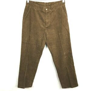 Southern Proper Pants Mens Sz 32 Brown Corduroy Straight Leg Pockets Logo